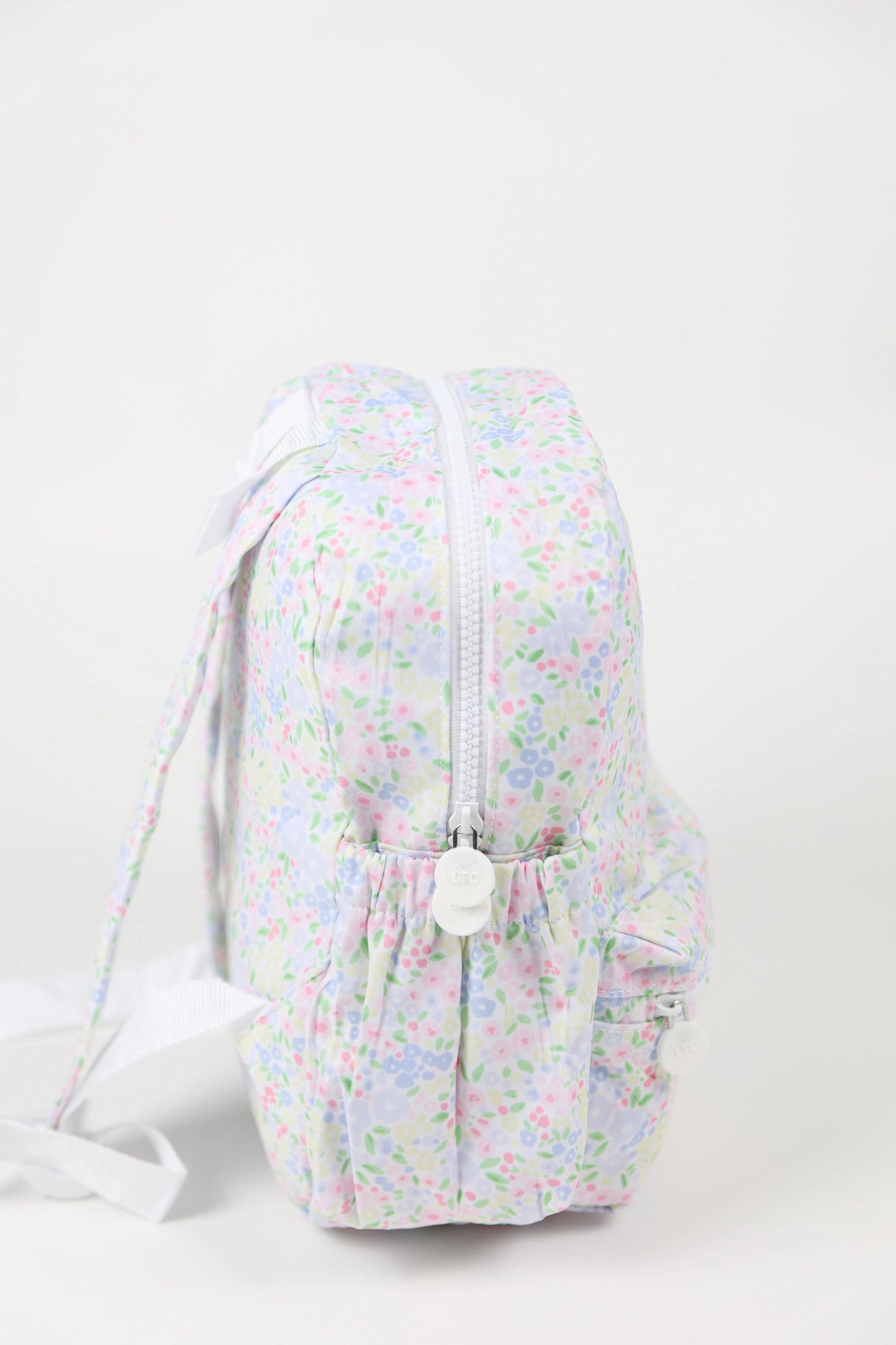Pink Floral Nylon Backpack