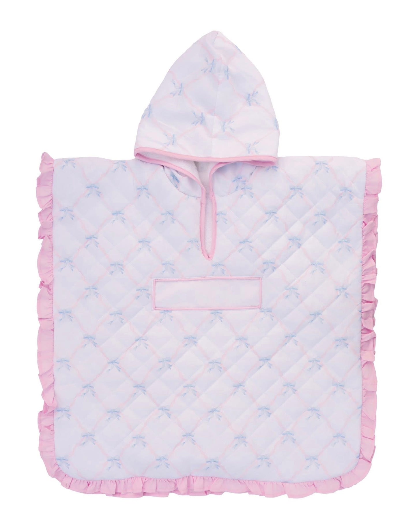 Embroidered Quilted Hooded Towel - Bows