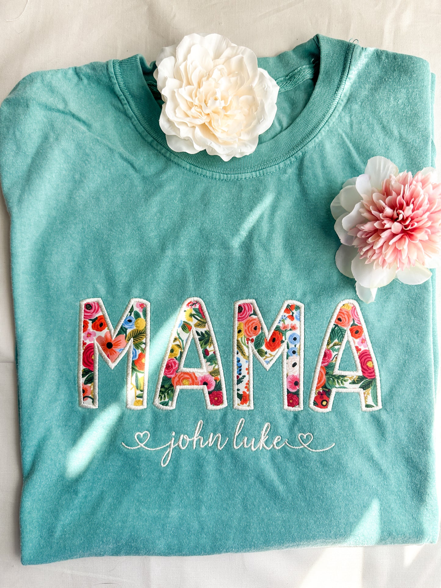 Garden Party MAMA Embroidered Top