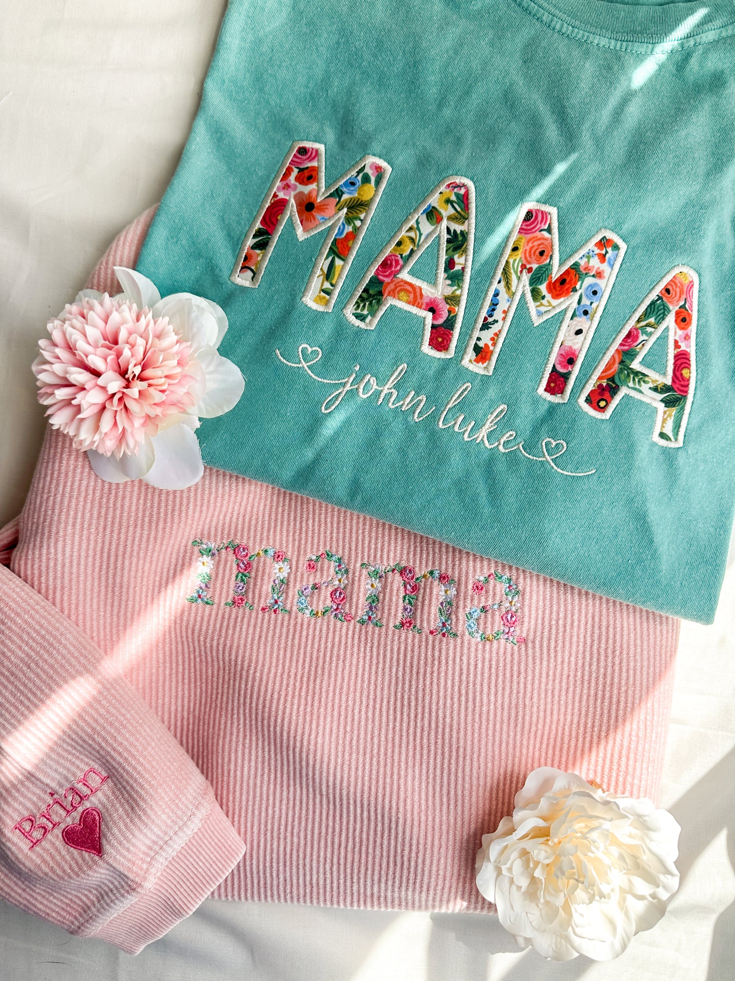 Garden Party MAMA Embroidered Top