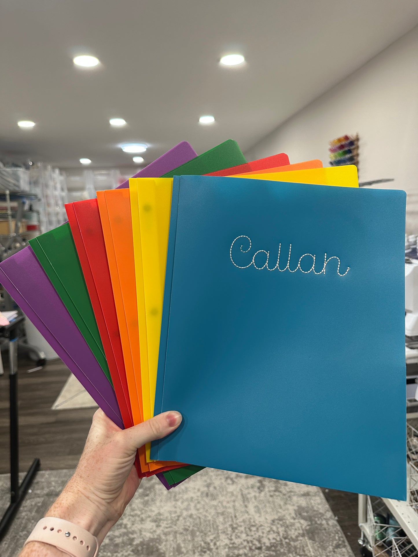 Personalized Embroidered School Folder – Back to School Organization for Kids