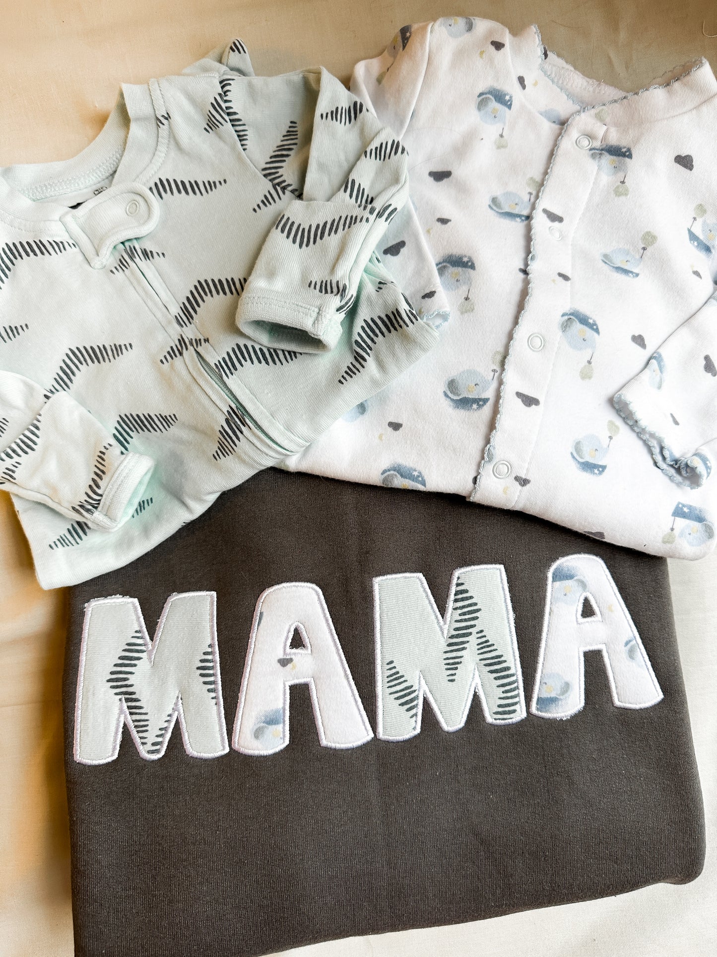 Custom Embroidered Sweatshirt w/ YOUR Baby Onesies