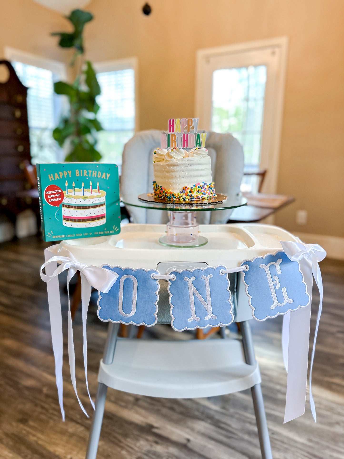 Solid Color Birthday Highchair Banner