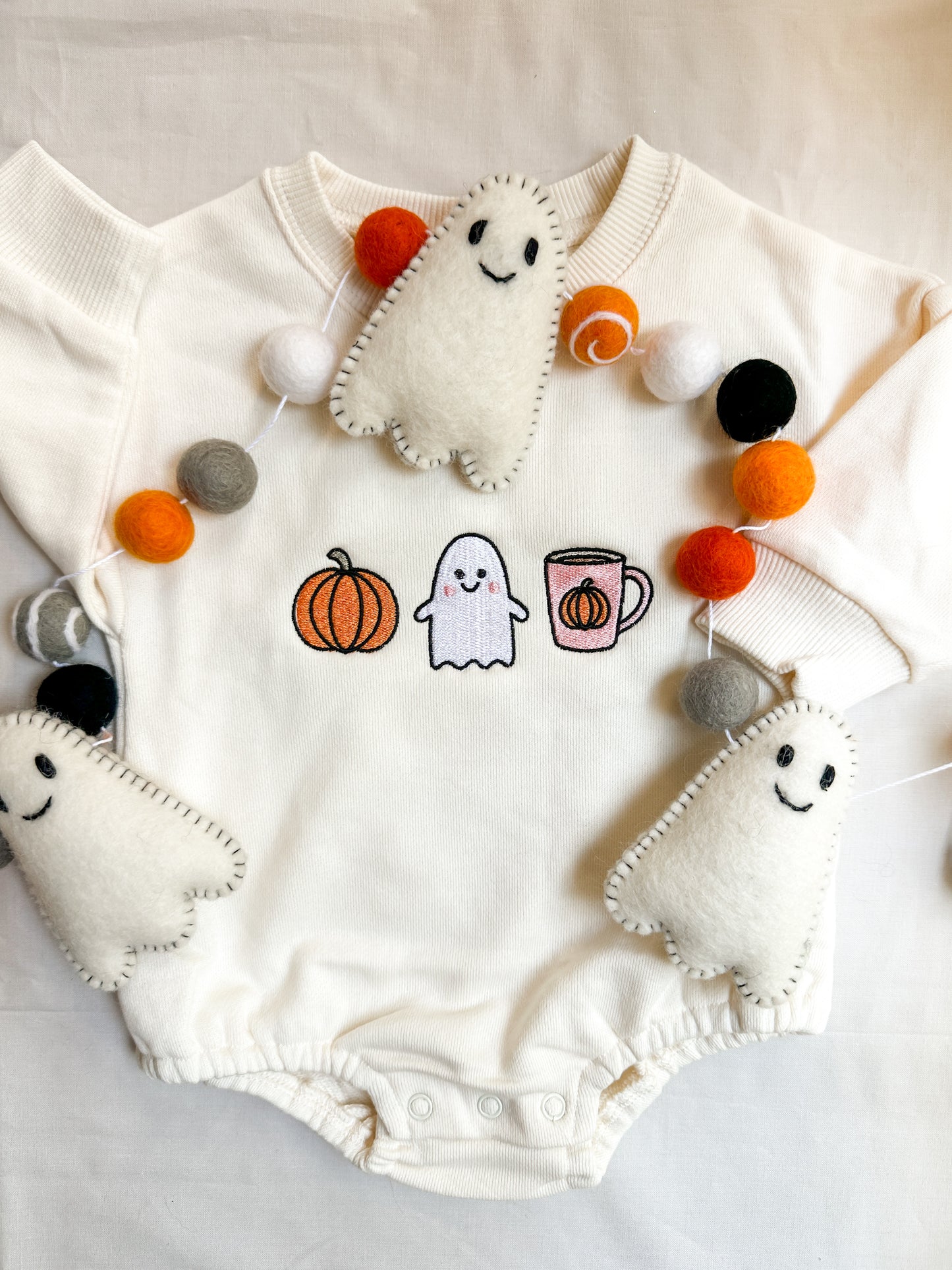 Chillin With My Little Boo Sweatshirt Bubble Romper