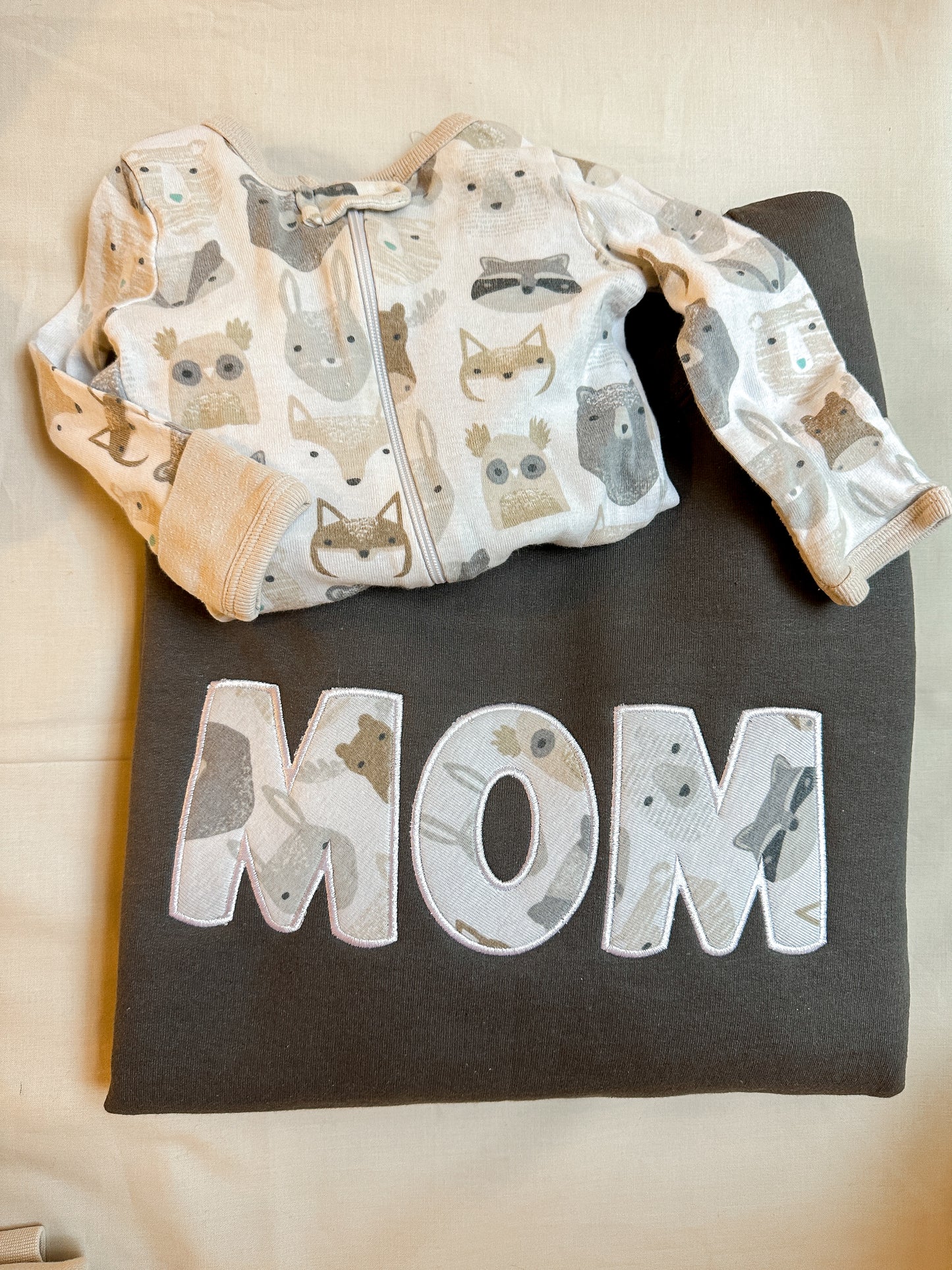 Custom Embroidered Sweatshirt w/ YOUR Baby Onesies