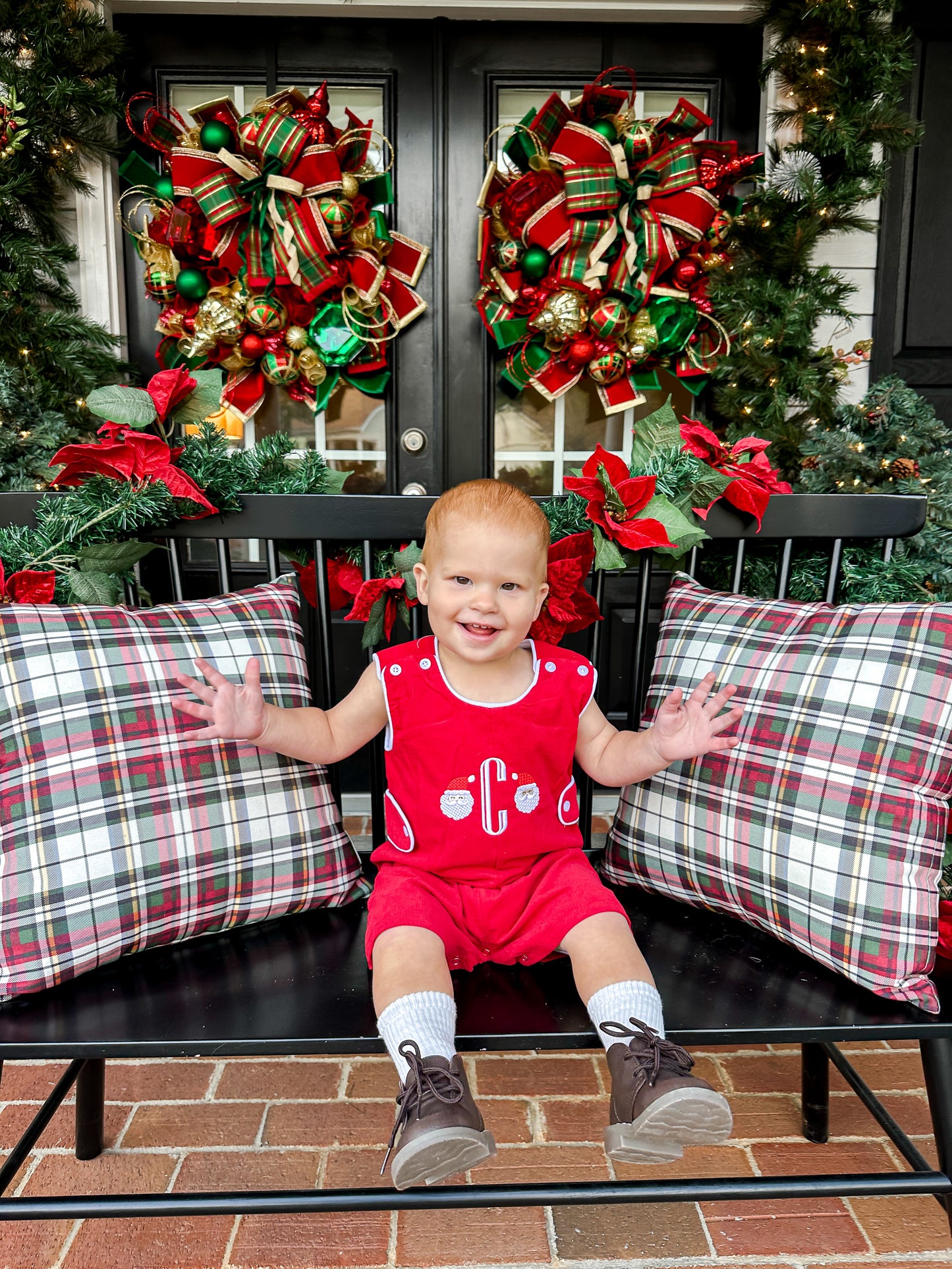 Personalized Santa Red Corduroy Jon Jon