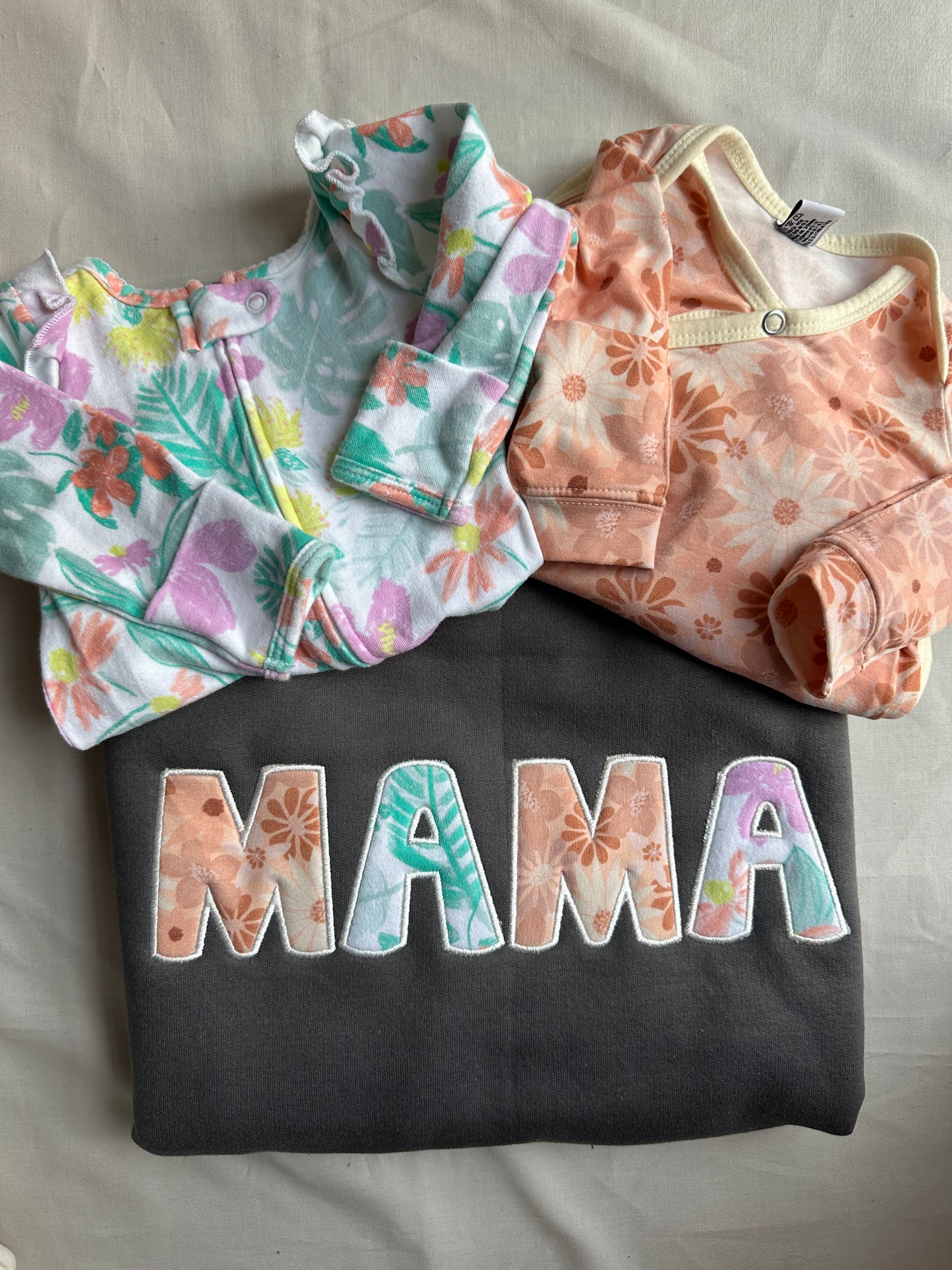 Custom Embroidered Sweatshirt w/ YOUR Baby Onesies