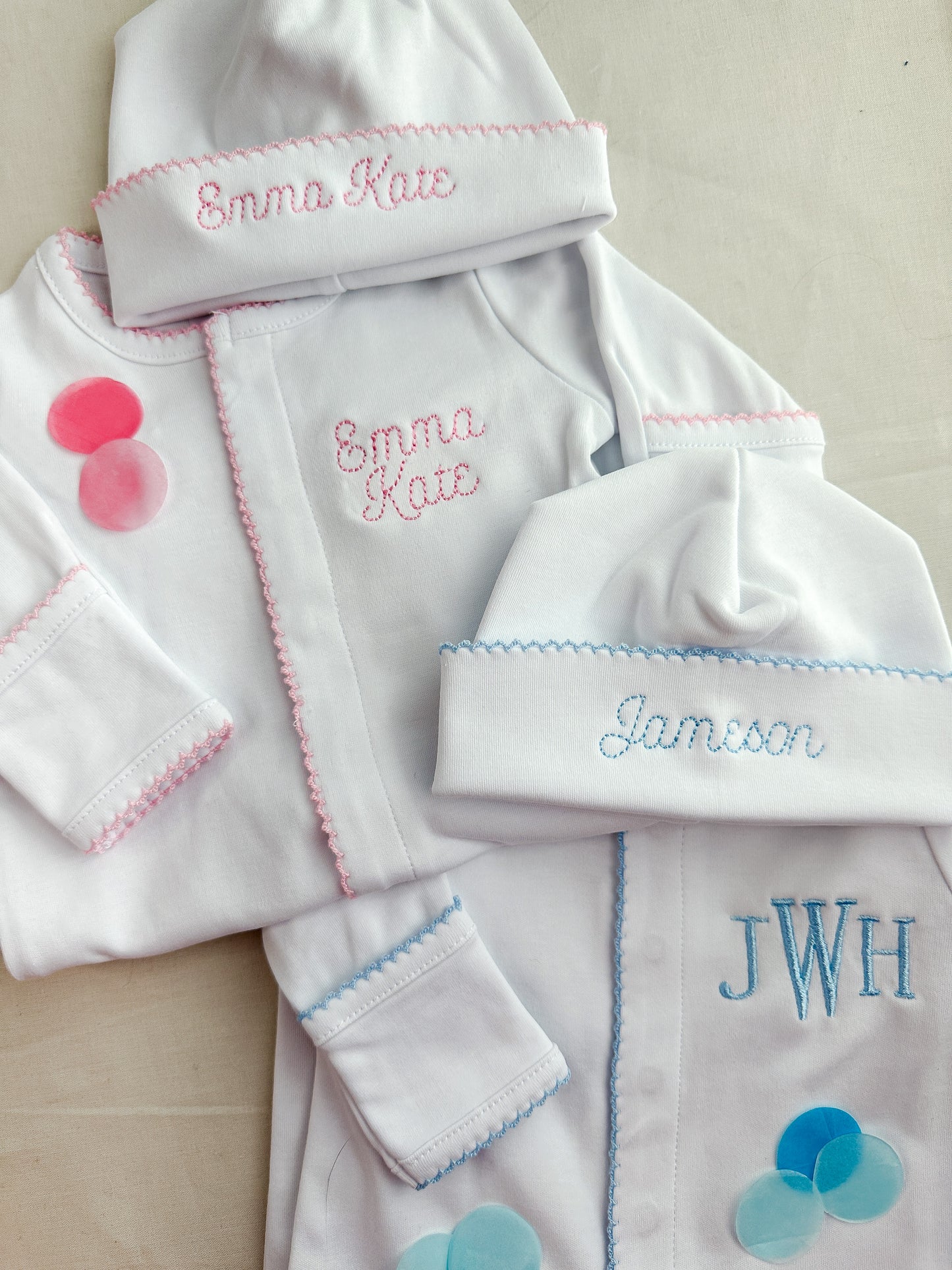 Picot Trimmed Newborn Coming Home Outift