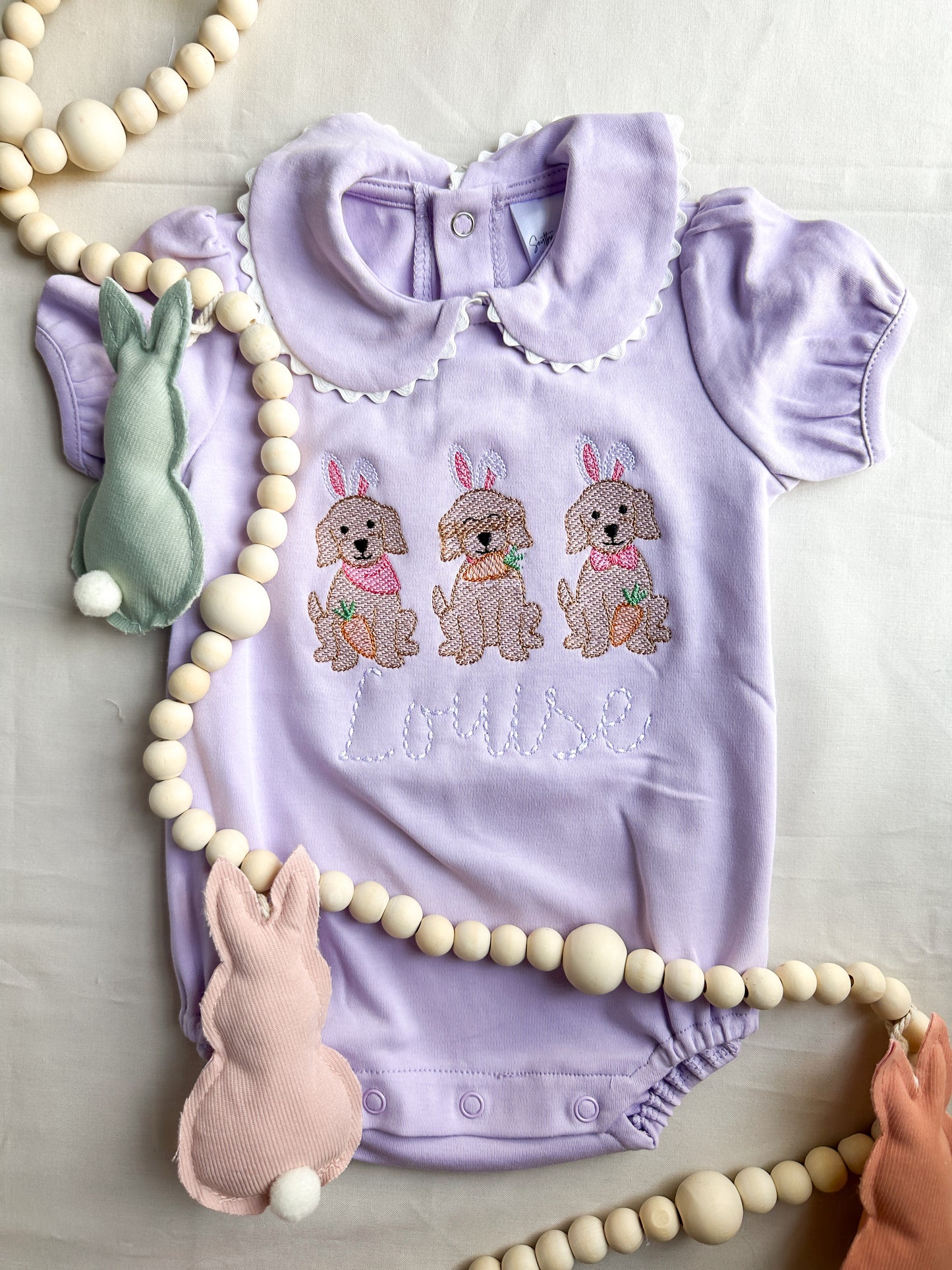 Lilac Bunny Pup Trio Bubble