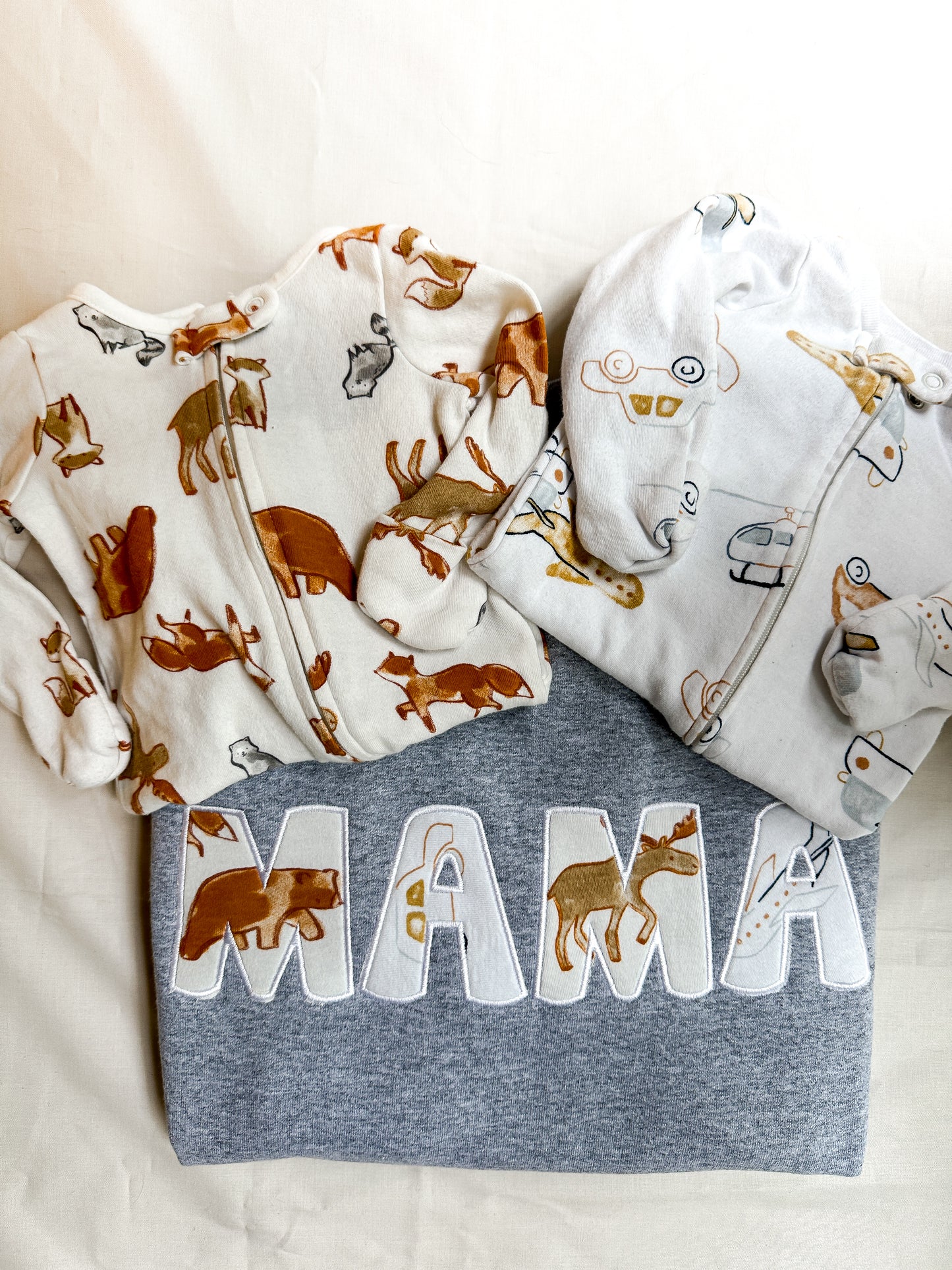 Custom Embroidered Sweatshirt w/ YOUR Baby Onesies