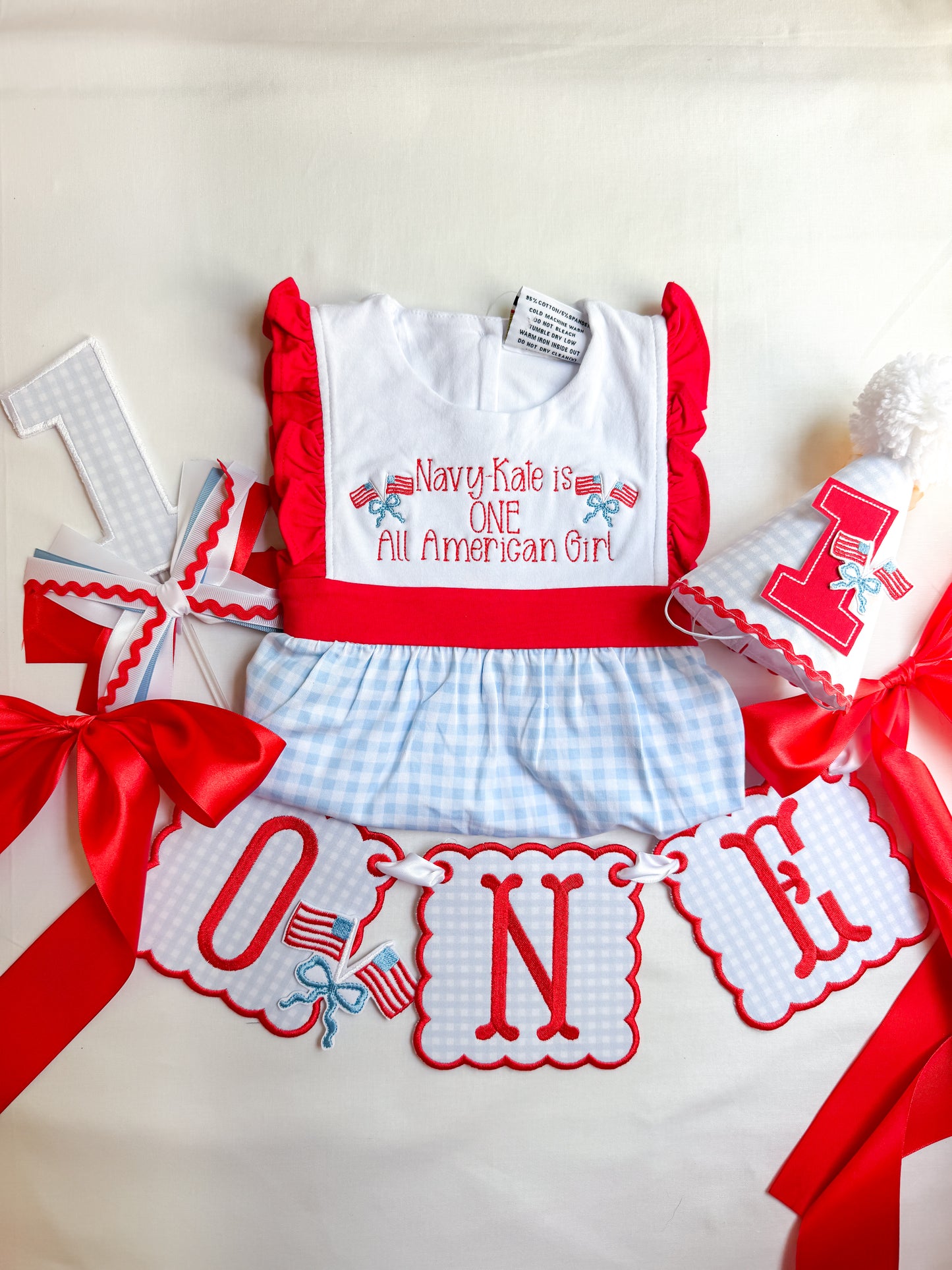 ONE All American Kid Birthday Party Bundle - Light Blue