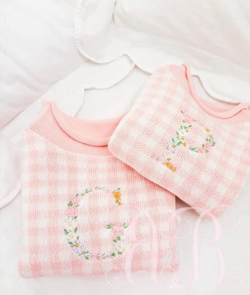 Gingham Rollneck Sweater