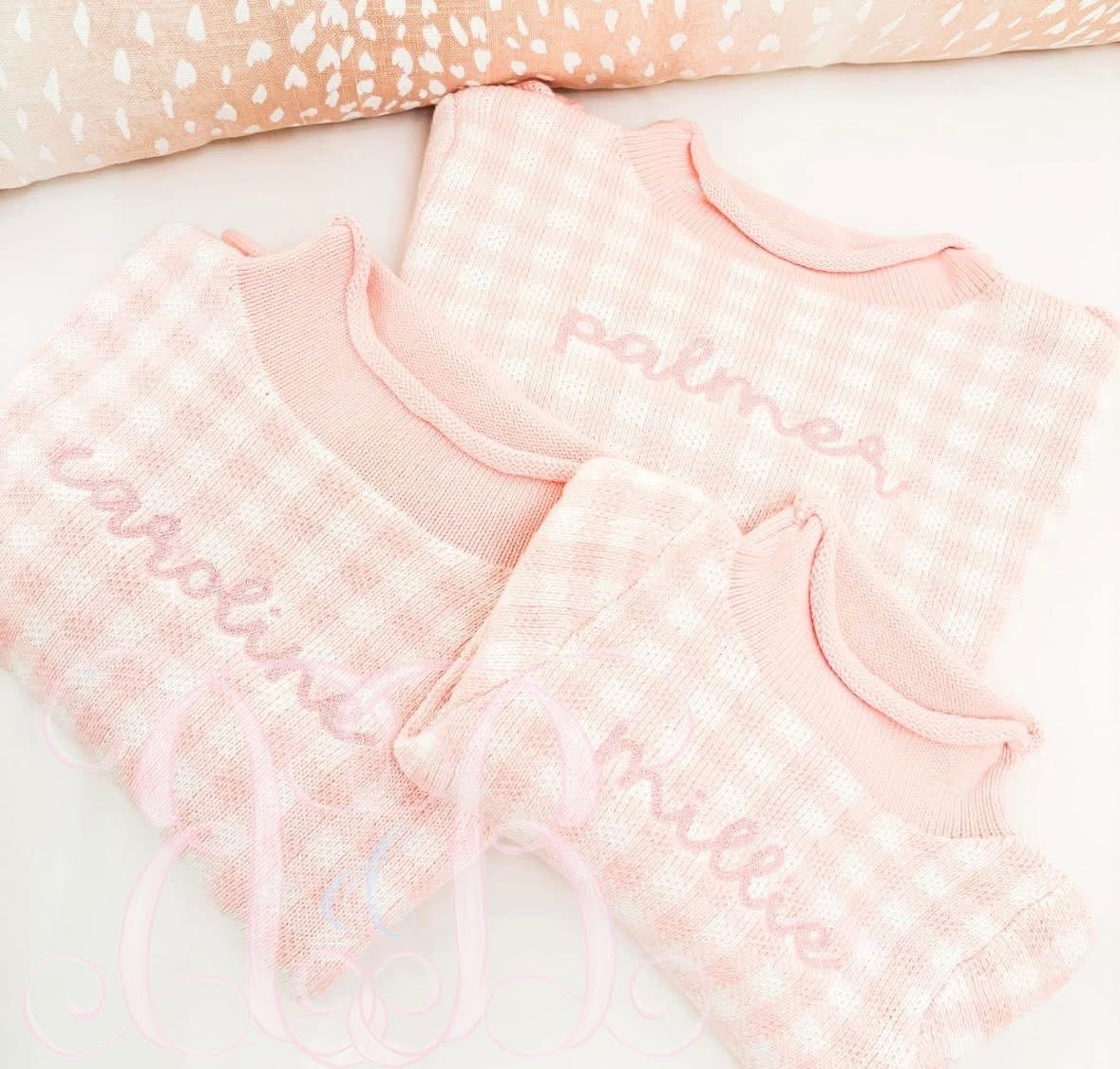 Gingham Rollneck Sweater
