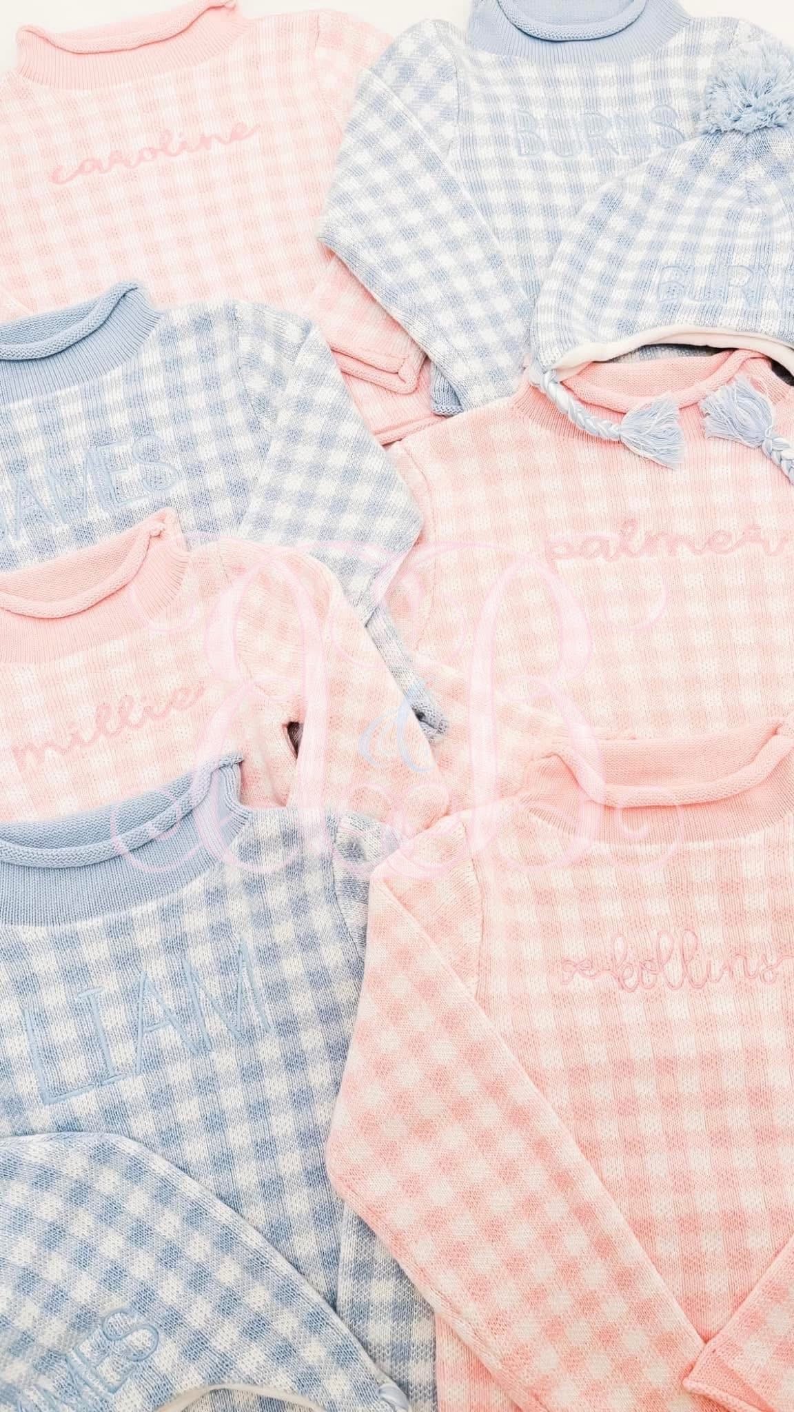 Gingham Rollneck Sweater