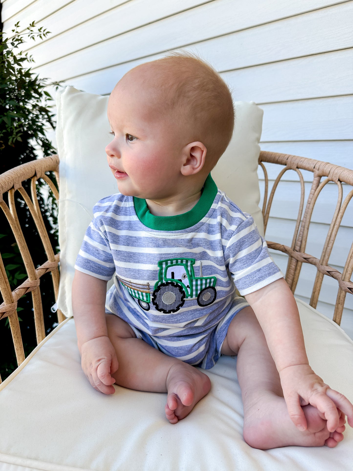 Tractor Applique Romper