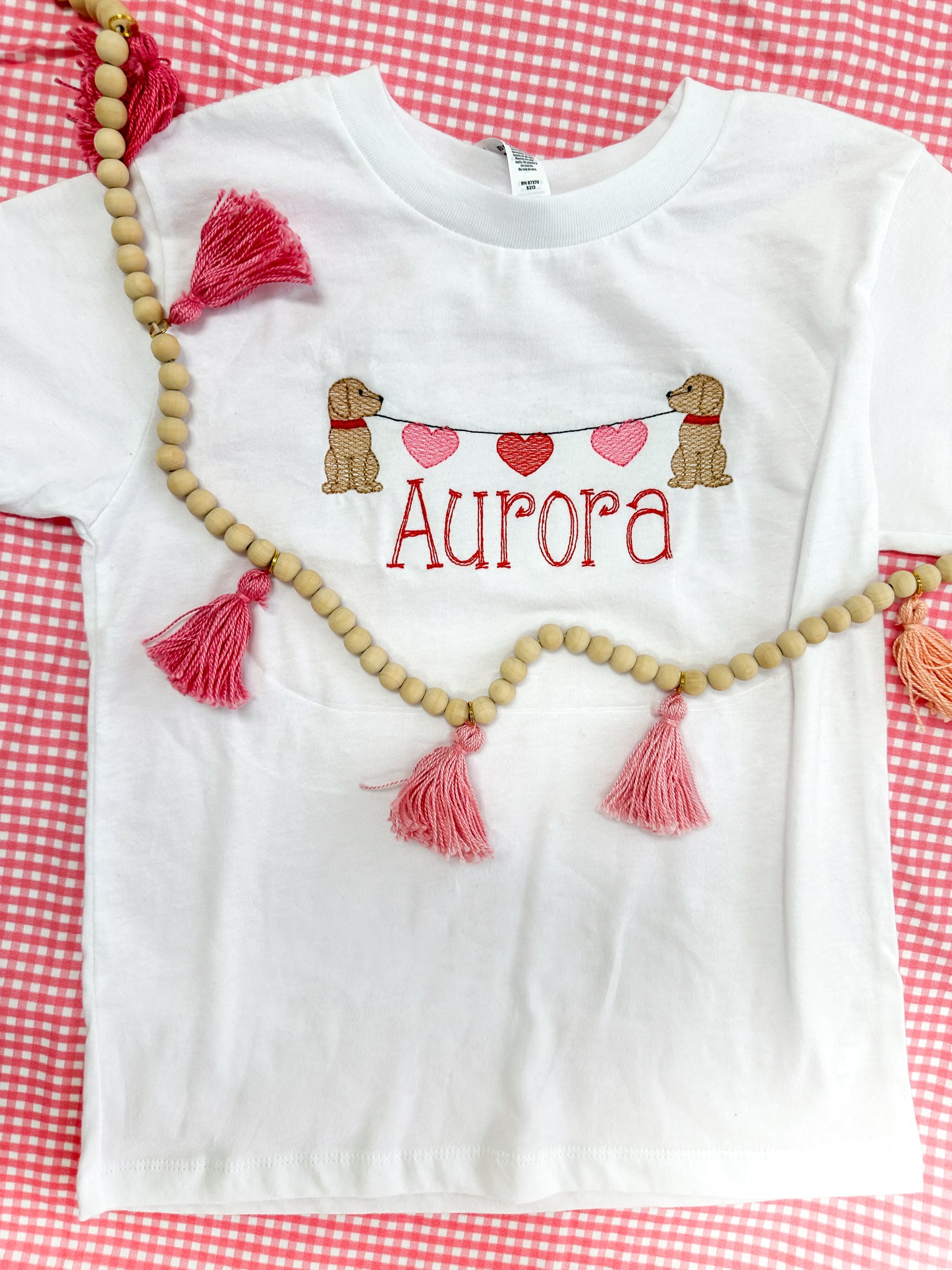 Puppy Heart Banner Personalized Children's T-Shirt