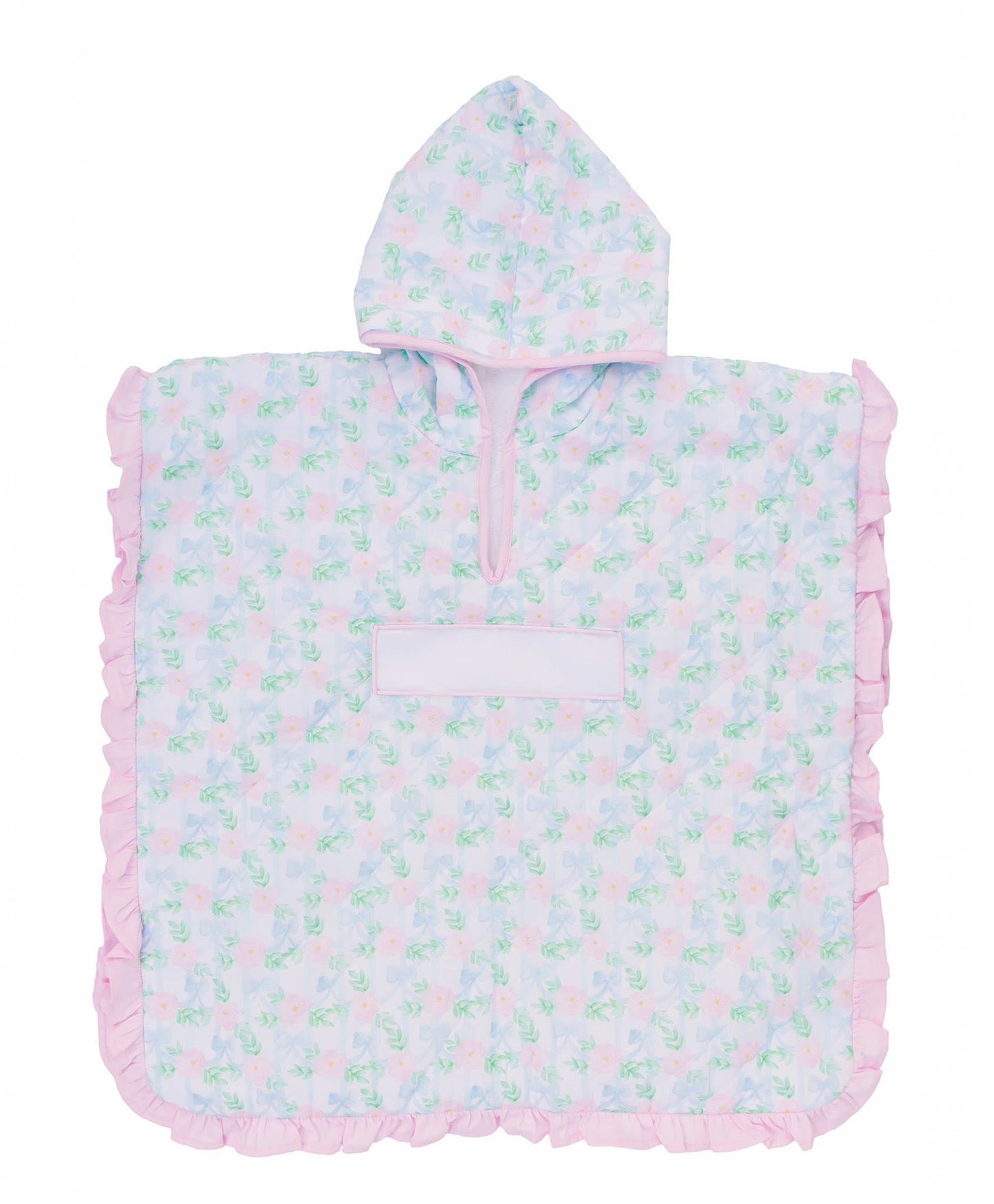 Embroidered Quilted Hooded Towel - Floral