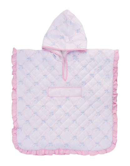 Embroidered Quilted Hooded Towel - Bows
