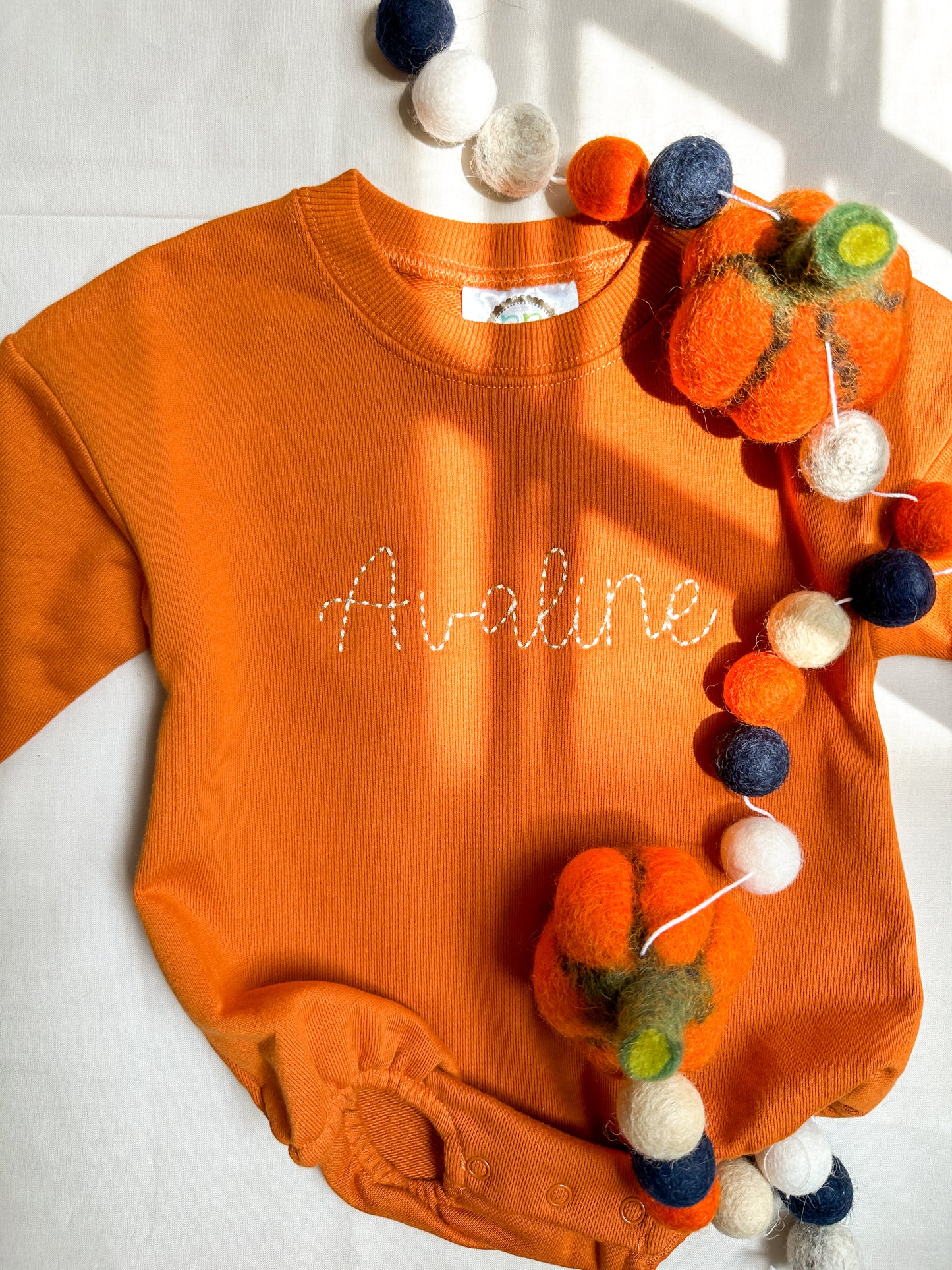 Burnt Orange Unisex Sweatshirt Bubble Romper