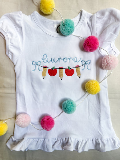 Back To School Ribbon Personalized T-Shirt