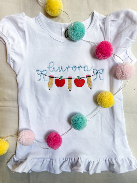 Back To School Ribbon Personalized T-Shirt