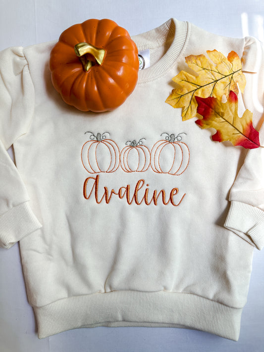Personalized Pumpkin Trio Sweatshirt