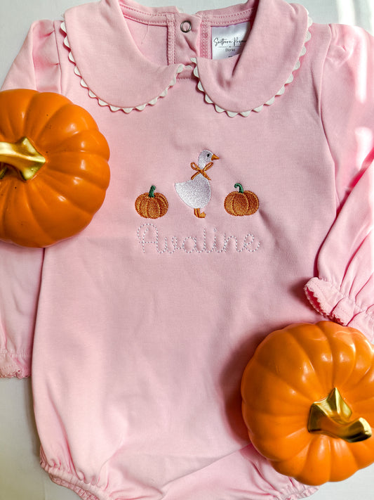 Personalized Goose & Pumpkins Bubble OR T-Shirt
