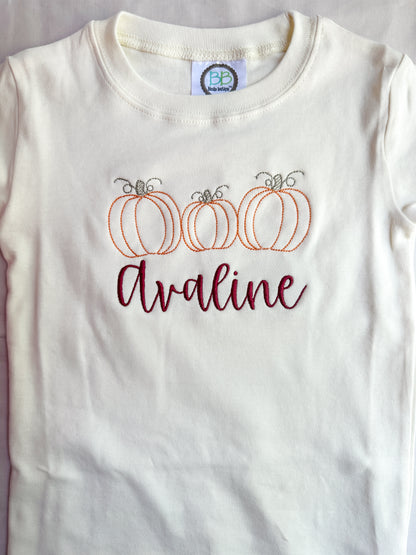 Personalized Pumpkin Trio T-Shirt