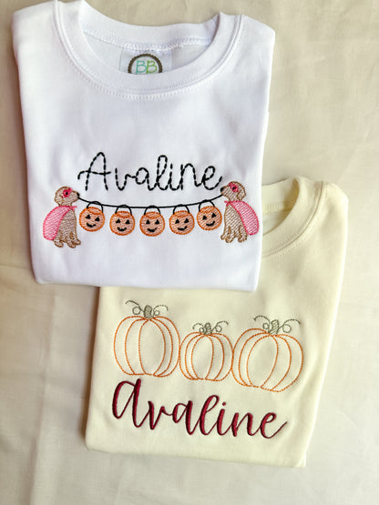 Personalized Pumpkin Trio T-Shirt