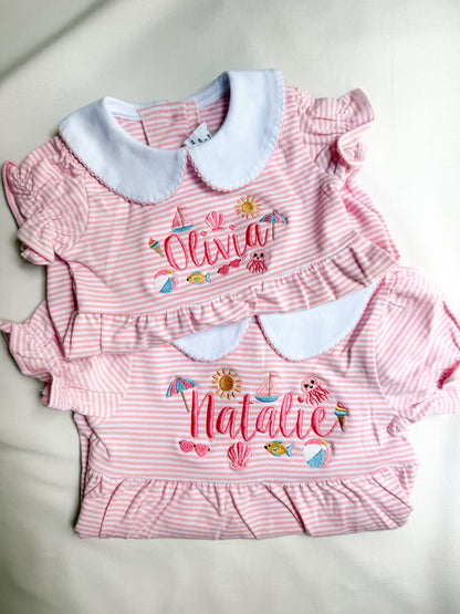 Summertime Favorites Striped Romper