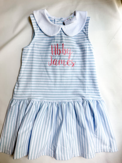 Blue Striped Dress