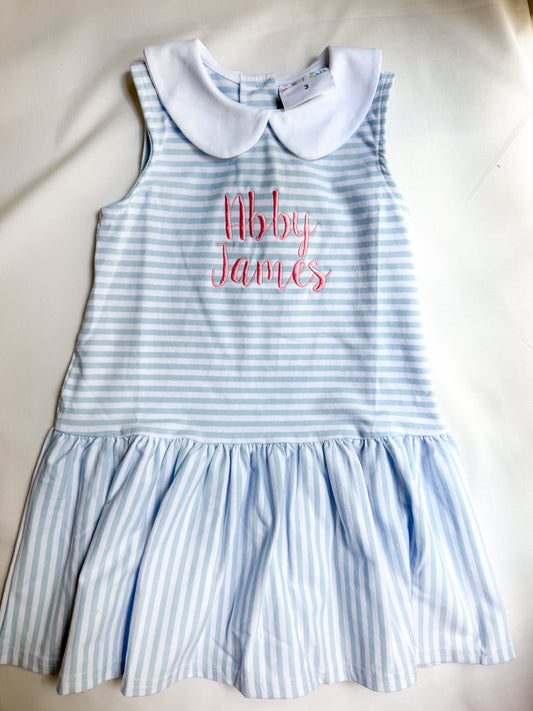 Blue Striped Dress