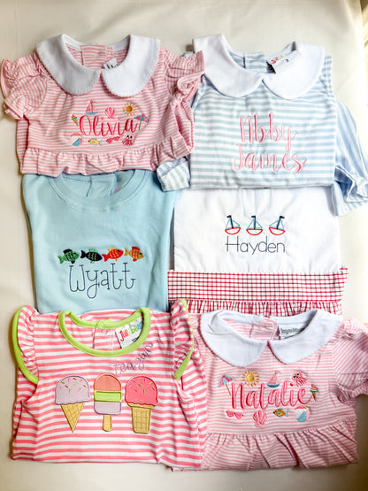 Summertime Favorites Striped Romper