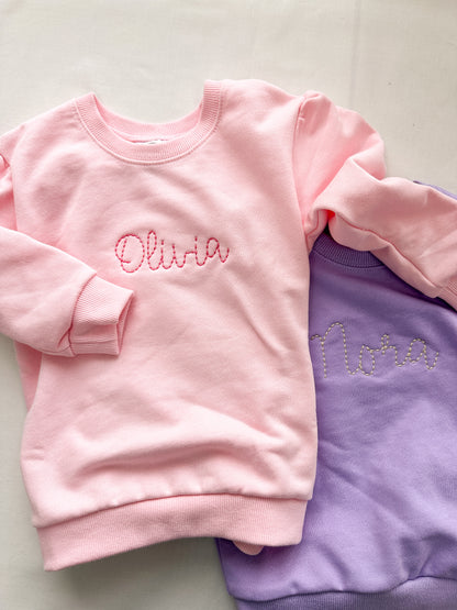 Personalized Puff Sleeve Sweatshirt