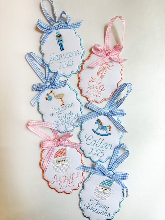 Embroidered Christmas Ornaments