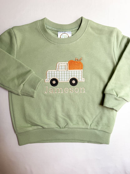 Personalized Pumpkin Truck Sweatshirt