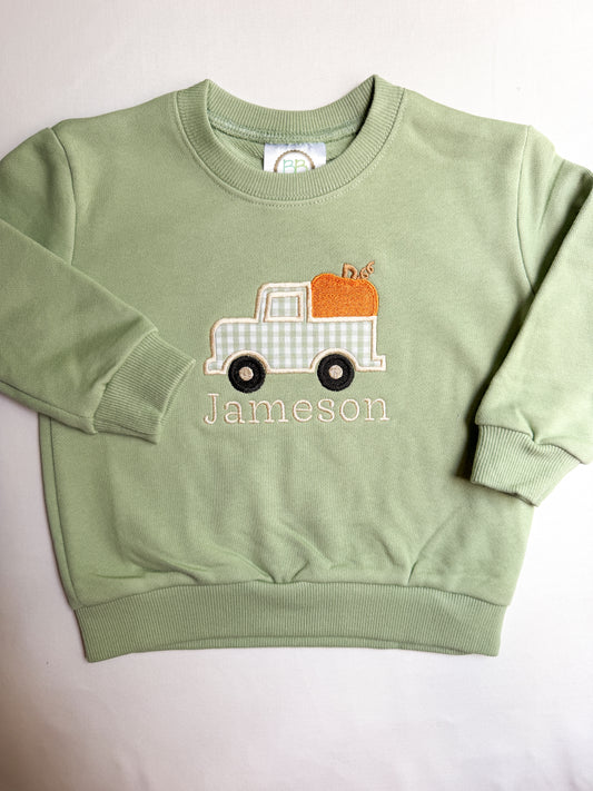 Personalized Pumpkin Truck Sweatshirt
