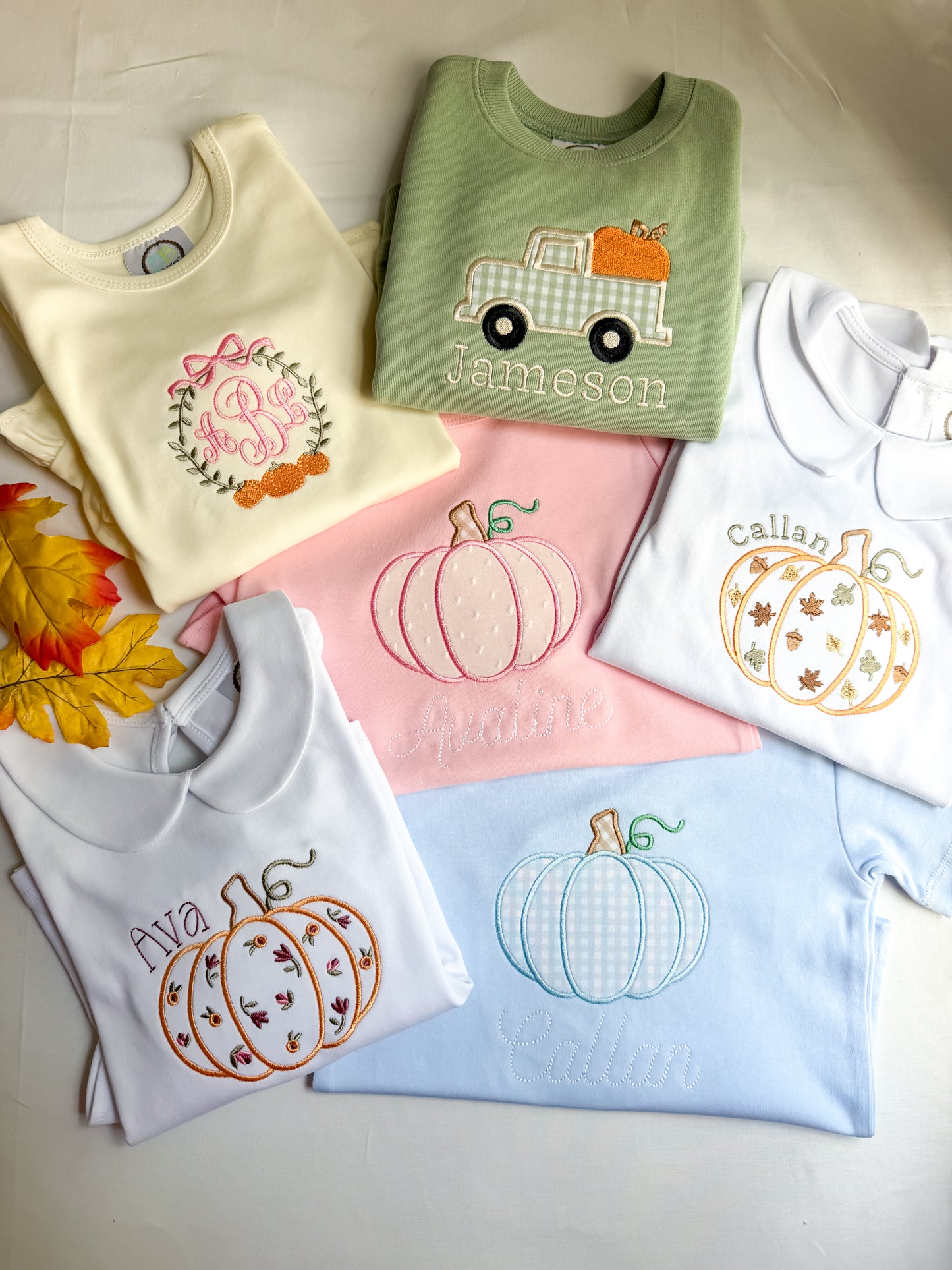 Personalized Gingham Pumpkin Shirt