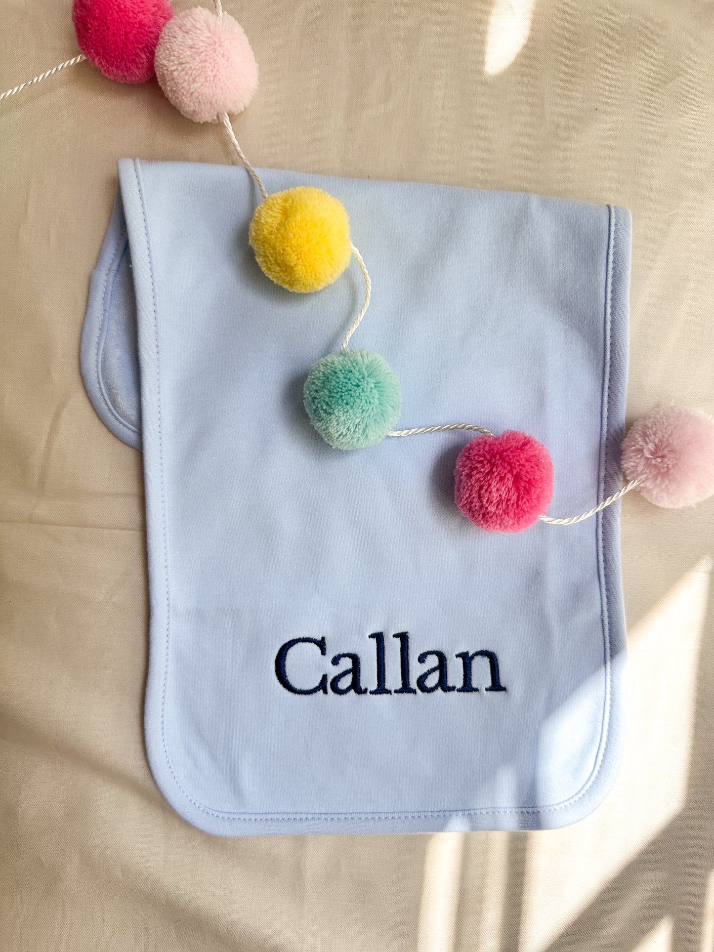 Personalized Embroidered Burp Cloth