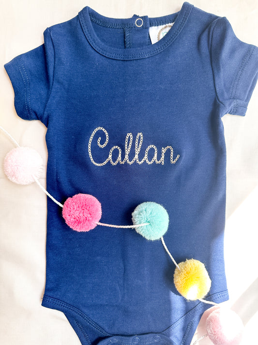 Navy Personalized Infant Bodysuit