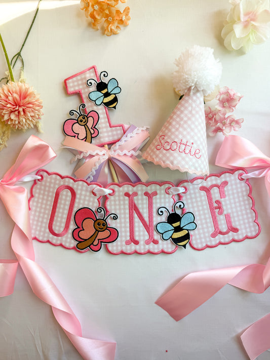 ONE Cute Bug Birthday Bundle- Pink