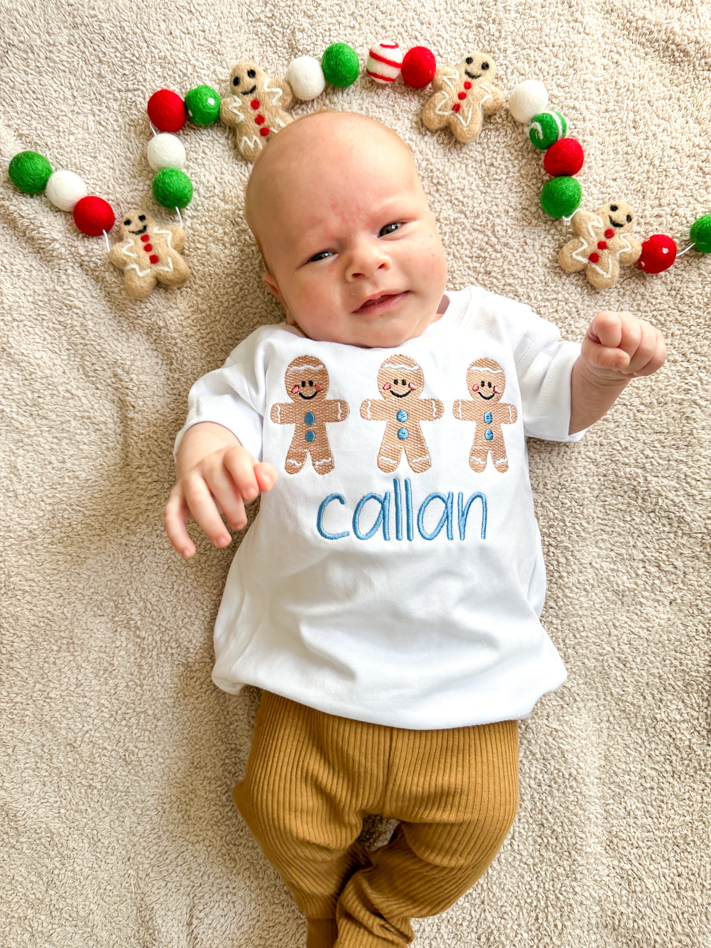 Gingerbread Embroidered T-Shirt