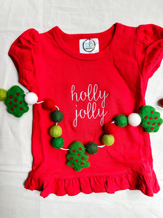 Holly Jolly Ruffle T-Shirt