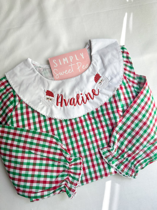 Personalized Santa Long Sleeve Christmas Bubble