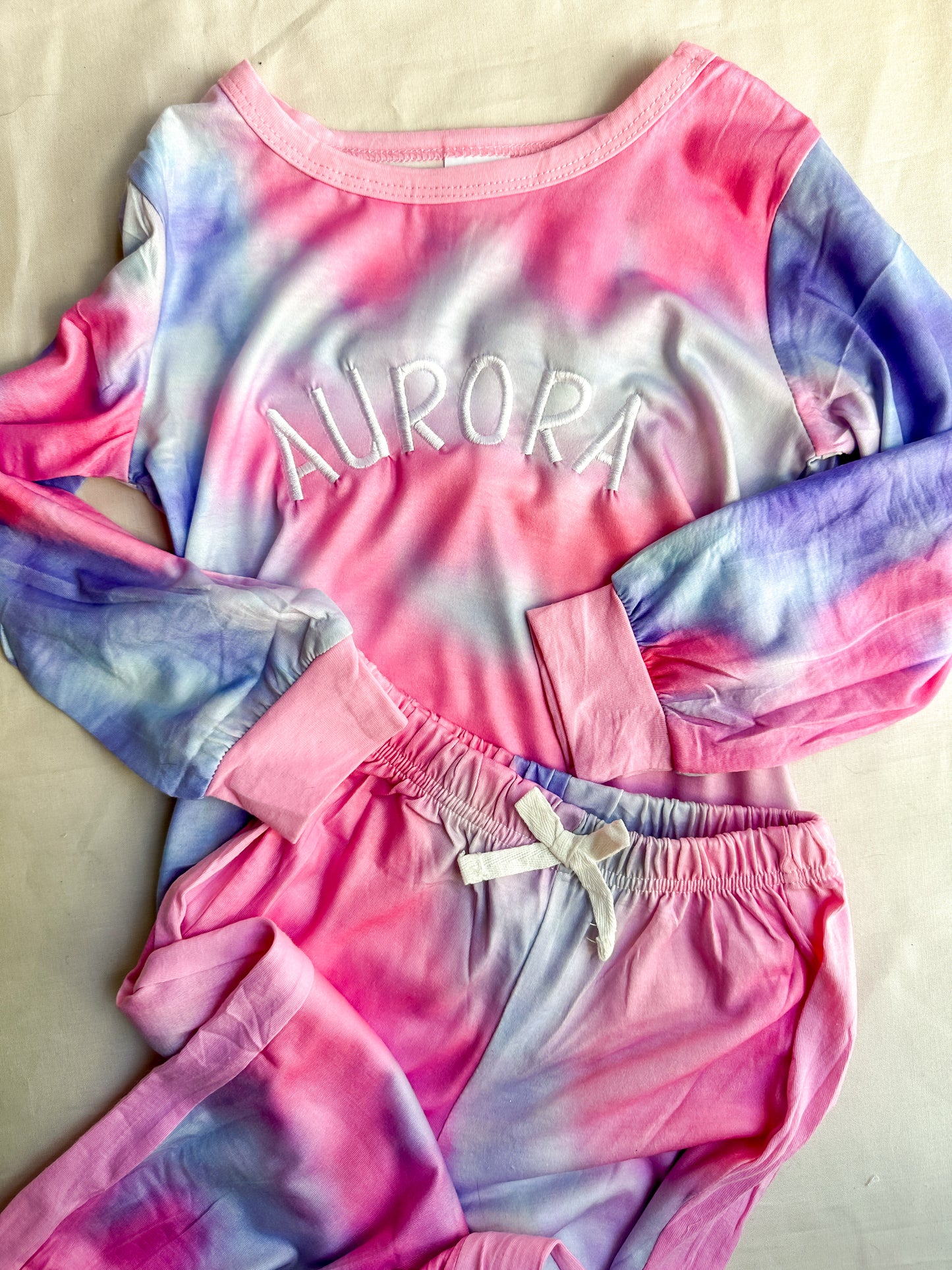 Long Sleeve Tie Dye Top + Pants Sets