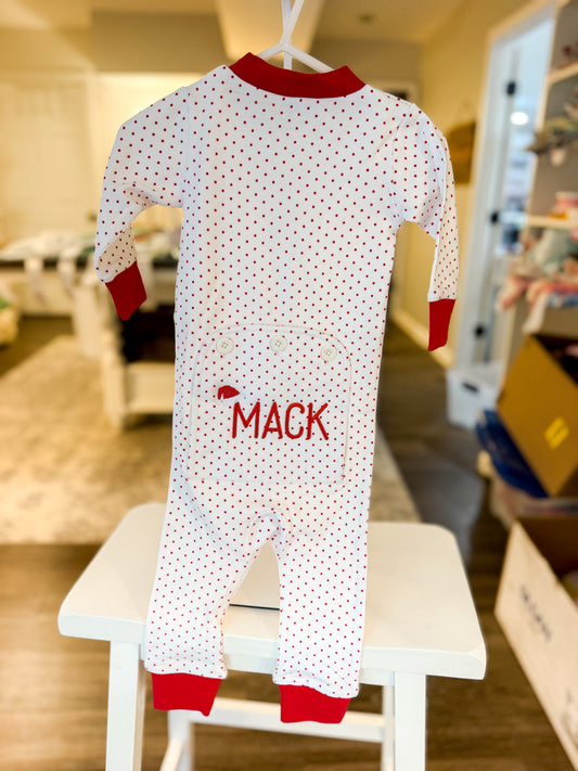 Personalized Christmas Polka Dot Pajamas