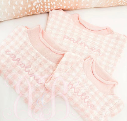 Gingham Rollneck Sweater