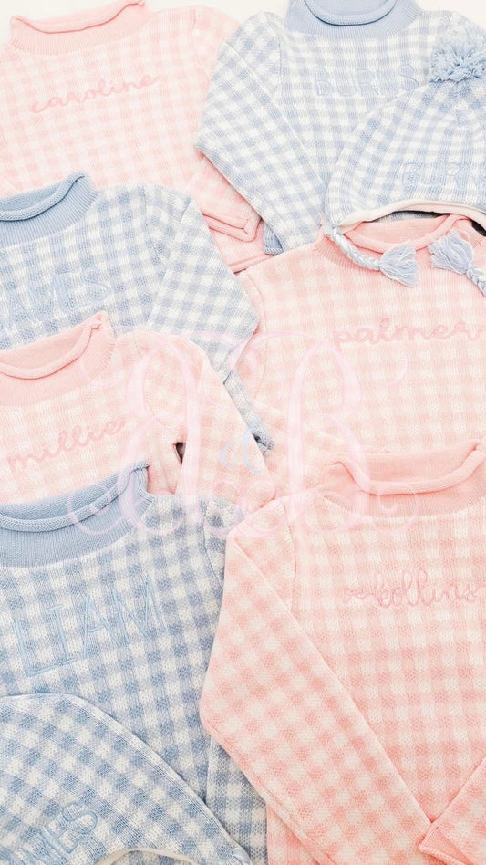 Gingham Rollneck Sweater